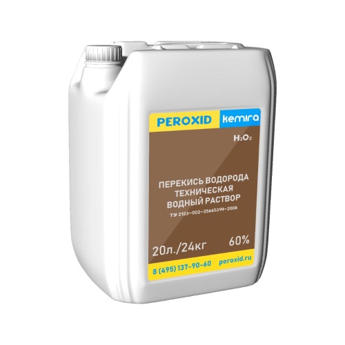 Перекись водорода техническая PEROXID 60% марка В ТУ 2123-002-25665344-2008 20 л/24 кг